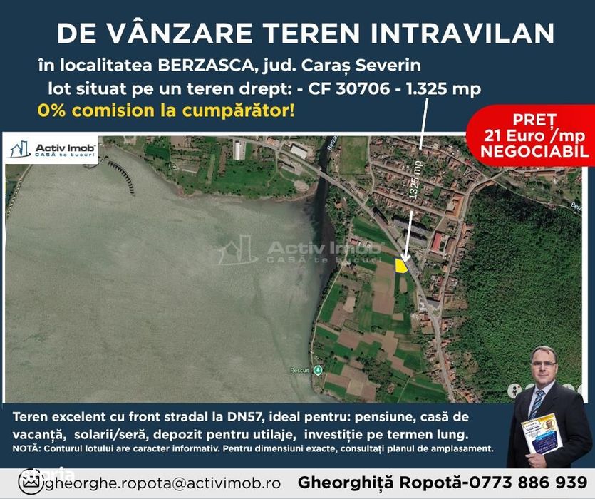 TERENURI Intravilan in Berzasca
