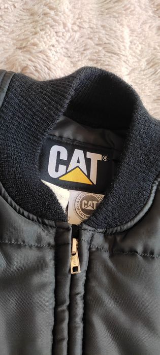 Jachetă / geaca Vintage CAT Caterpillar Bomber Matlasată – Made in USA