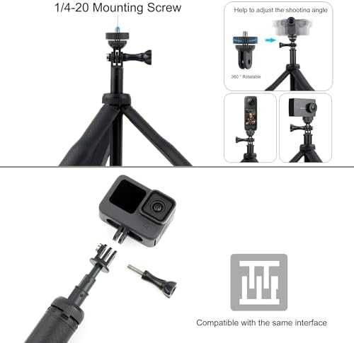 Нов Телескопичен водоустойчив селфи стик с трипод за екшън камера DJI