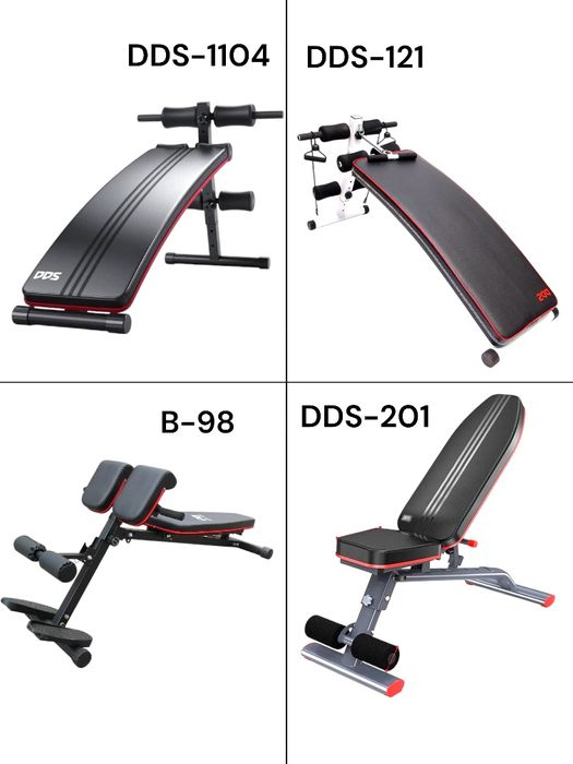 Скамья для упражнений Лежак для пресса и гантелей Разного модели