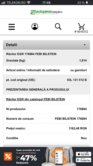 Racitor egr  FEBI BILSTAIN