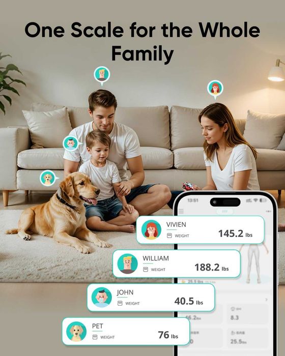 eufy Smart Personal Scale C20,цифрова везна,с Bluetooth,16 параметъра