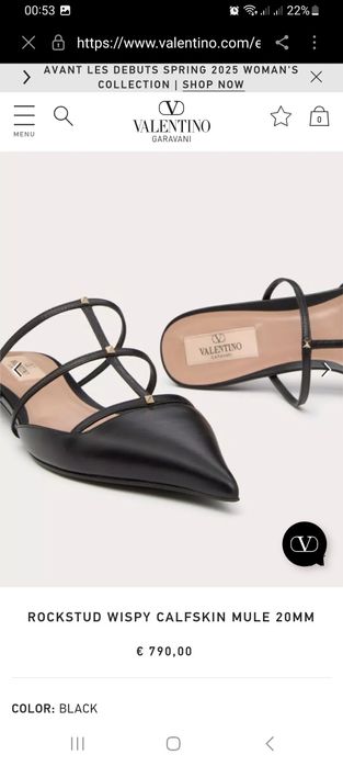 Valentino Garavani чехли ест.кожа