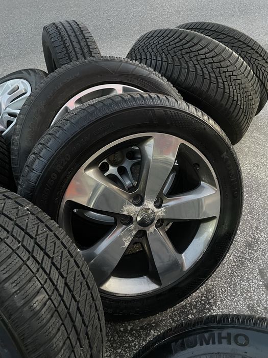 4 броя 5x127 джанти с гуми за grand Cherokee 5x127 със зимни гуми  265/50R20 7мм