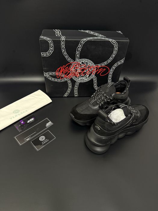 Adidași Versace Chain Reaction Black – Premium • Full Box