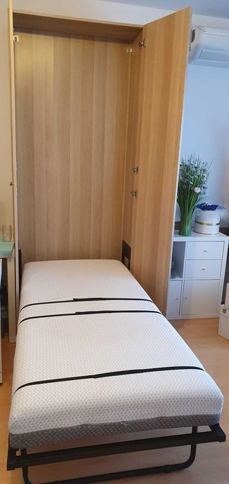 Pat rabatabil IKEA 90x200 cm + saltea inclusă