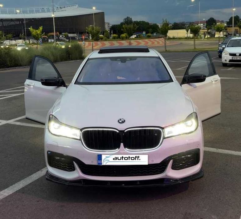 Grile duble iluminate compatibile cu BMW Seria 7 G11 G12 (15-20) Negru lucios cu LED