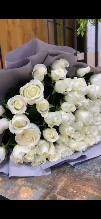 Продам цветы свежие  , белые розы