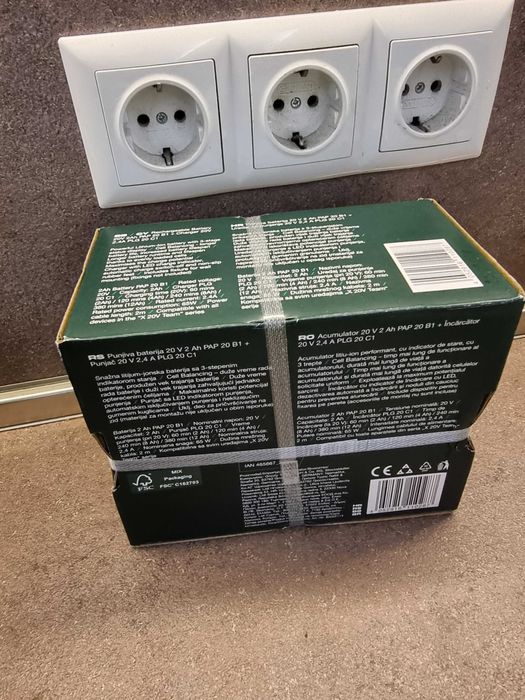 Батерия Parkside 2Ah + зарядно пирограф ГАРАНЦИЯ