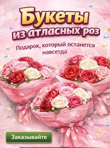 Атласные розочки