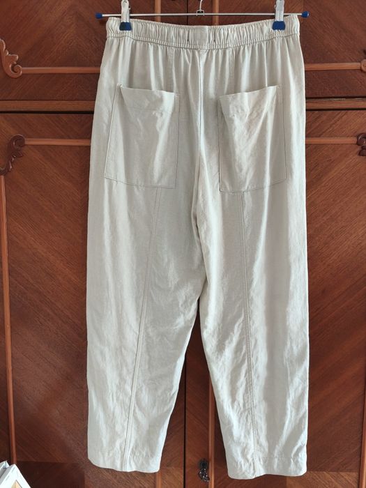 Льняные брюки Zara размер M