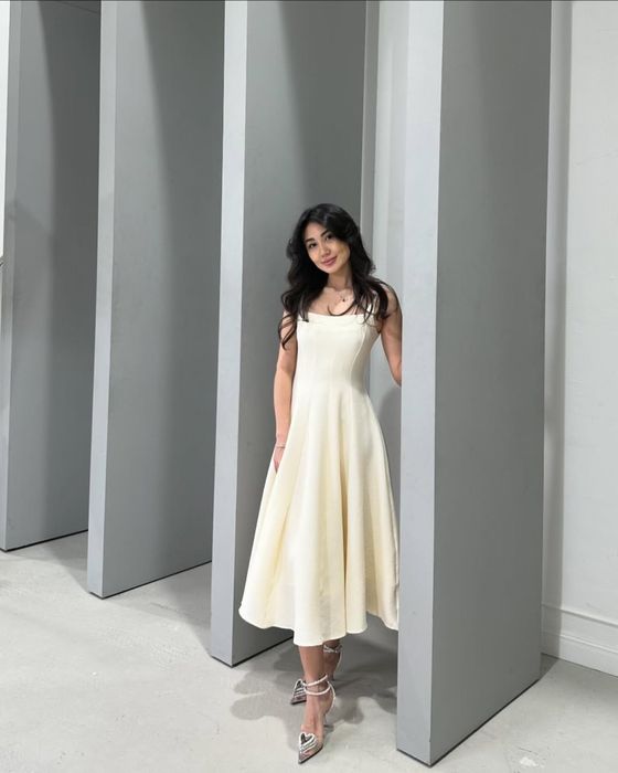 Платье в цвете айвори