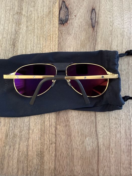 Слънчеви очила Cartier Santos Dumont 61/16