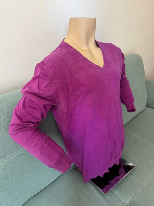 "Jake*s" / "Джейкс" – марков лилав мъжки пуловер, V-Neck, мъжка блуза