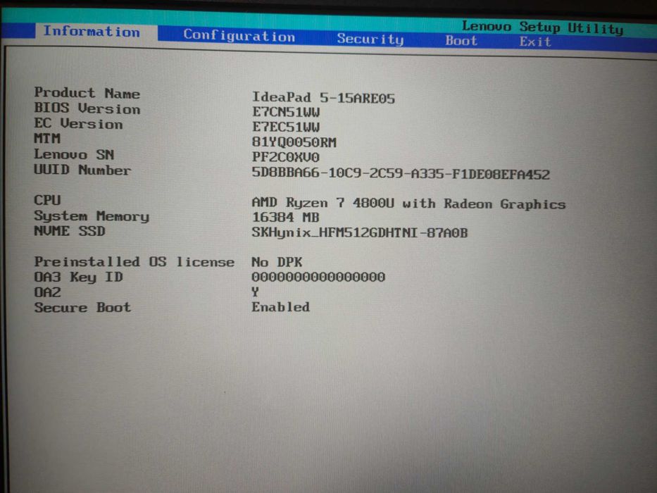Лаптоп Lenovo Ideapad 5 15ARE05