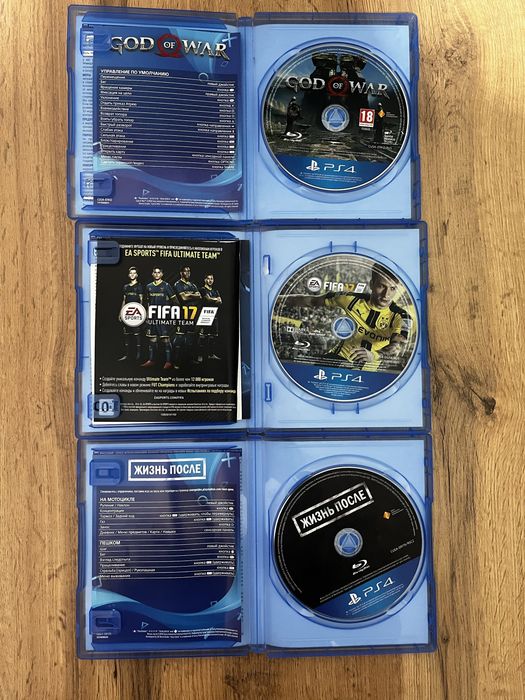 ps4 диски жизнь после, gow (2018) ,fifa17