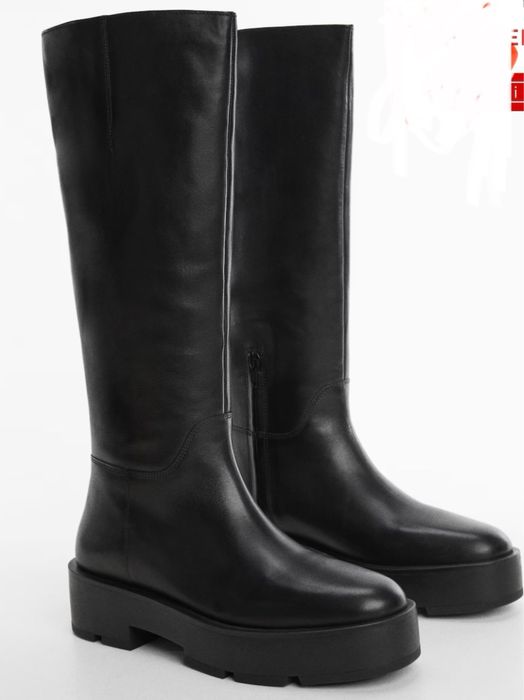 cizme platforma mango piele naturala