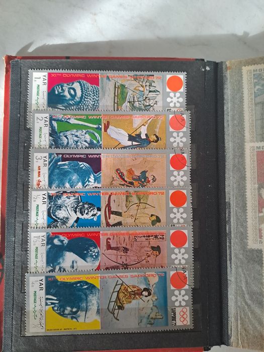 Album Timbre-1930-'68-Diferite Țări Brazilia, Chile, England etc.