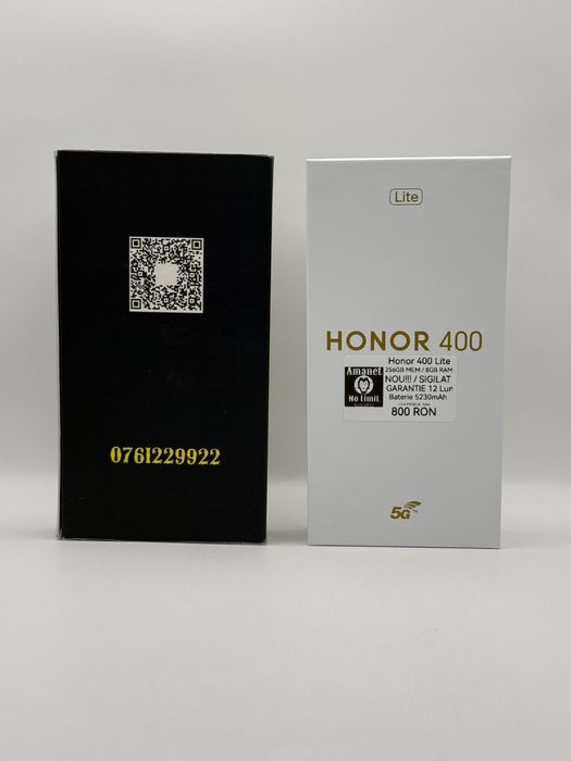 Honor 400 Lite 256GB Velvet Grey Nou Sigilat Garantie 12 Luni , AMANET NO LIMIT.