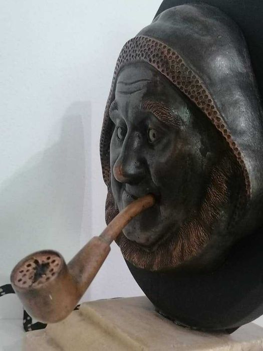 Statueta vintage cap de pescar 1920