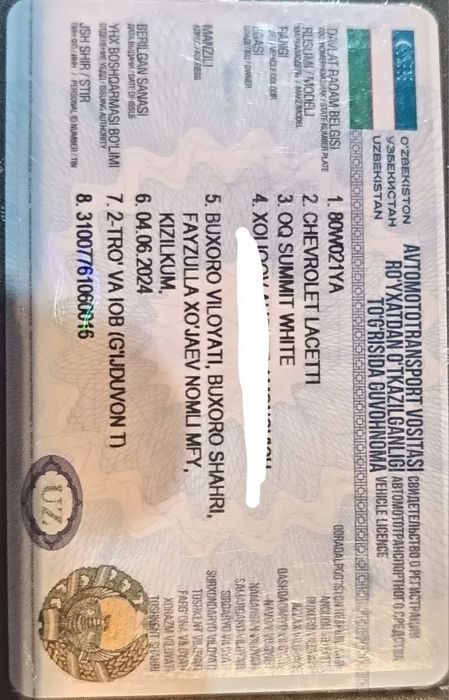 Gentra sotuvda toza moshina kraska yoq