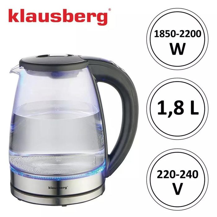 Fierbator electric, fabricat din sticla borosilicata, otel inoxidabil,