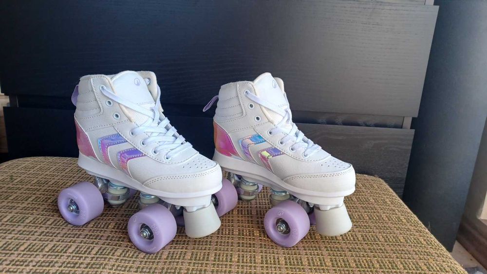 Ролкови кънки QUAD 100, бели, номер 33