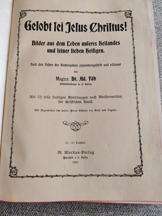 Biblie veche 1920 cu ilustrații color