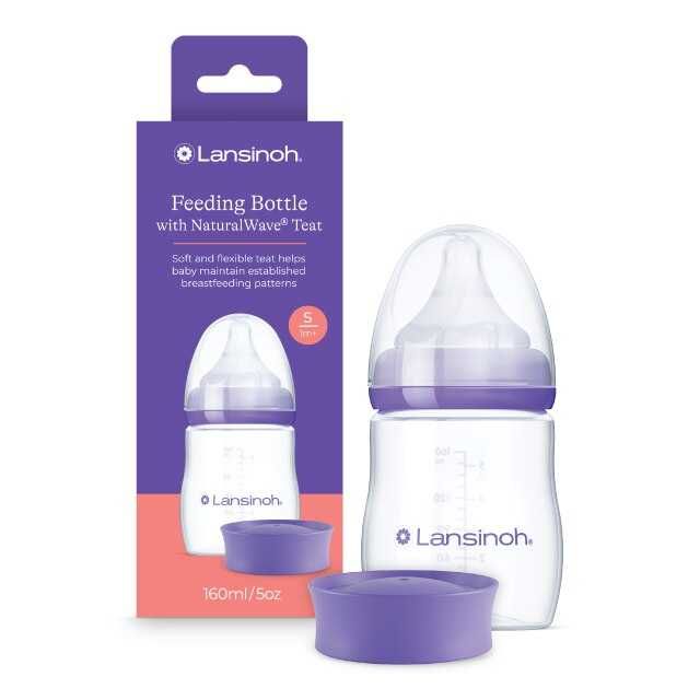 Biberon cu tetina NaturalWave® Lansinoh, 160 ml