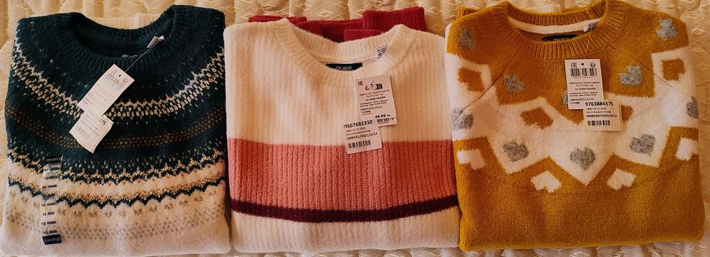 Супер намаление*НОВО* Окайди / Okaidi пуловери 12-13г.- 40лв/100лв