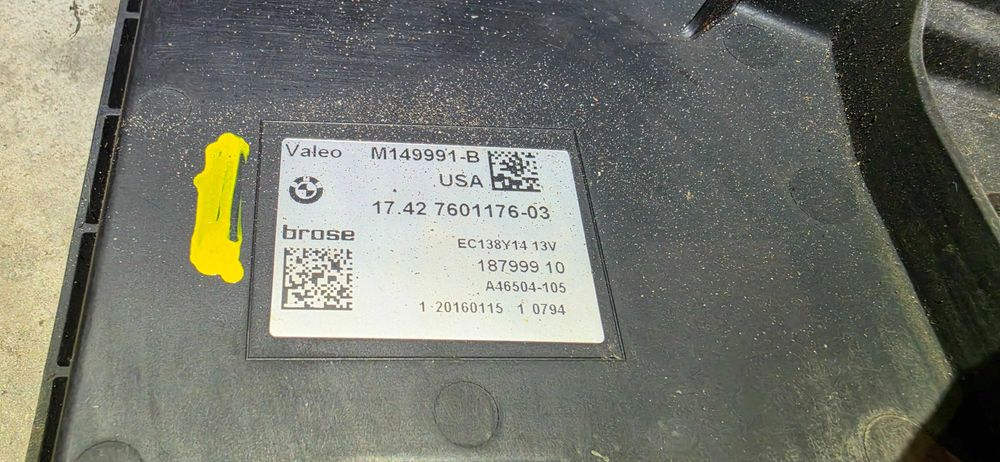 Electroventilator GMV BMW X3 F25 2016 cod M149991-B sau 17.42 7601176-03