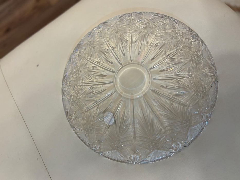 Tava rotunda cristal Bohemia - noua