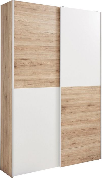 Dulap cu usi glisante Heimo , Alb , 125 cm latime , 38 cm