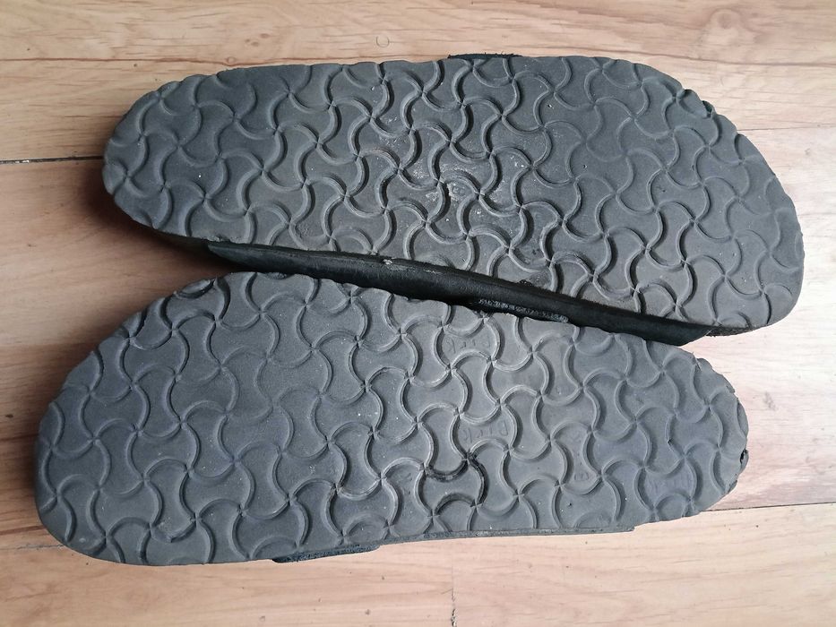 Birkenstock черни сини мъжки сандали чехли 45 46 естествена кожа