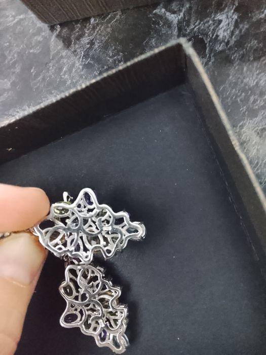 Сережки 925 камни