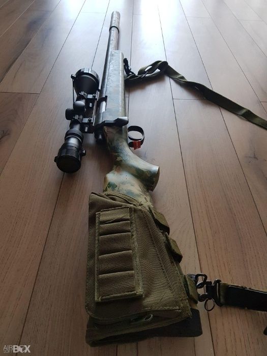 Pusca Mare ~CU LUNETA~ ASG - Arc Schimbat + Munitie Airsoft 4j Pistol