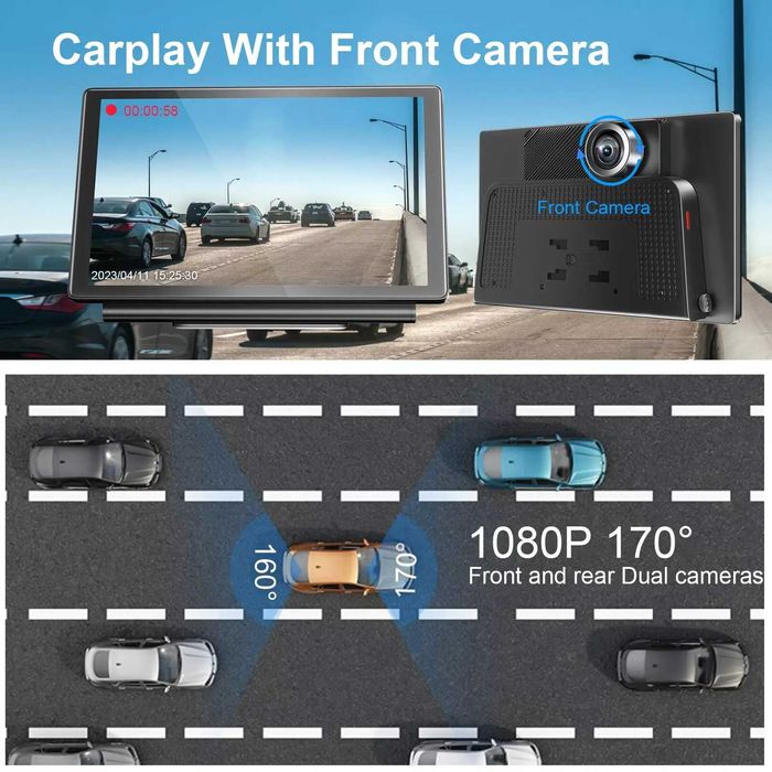 Мултимедия 7 с две камери 4K Carplay и Android Auto Q25