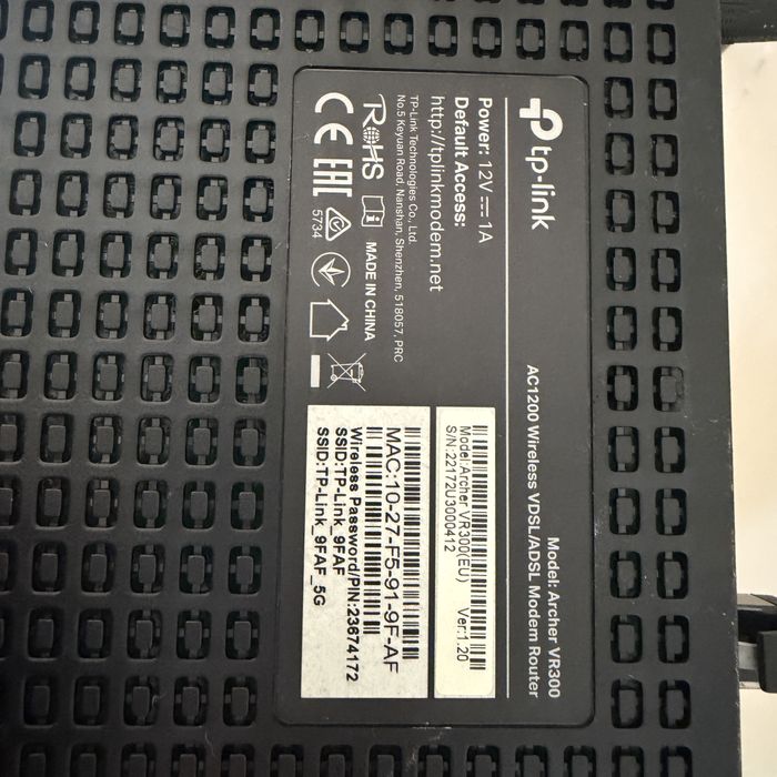 Wi-Fi роутер TP-LINK Archer VR300