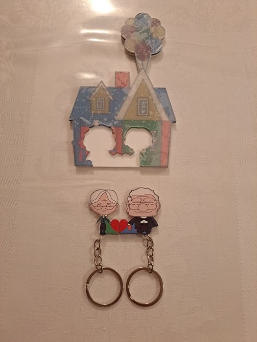 Брелок (брелки)Домик с шарами парные