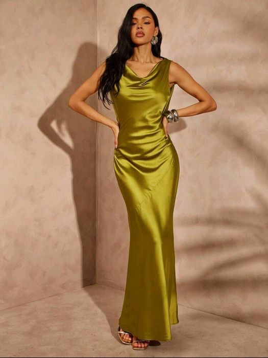 Елегантна Рокля Сатен