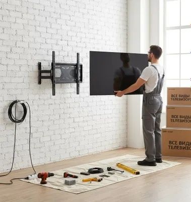 Установка телевизора на стену качественно и гарантированно