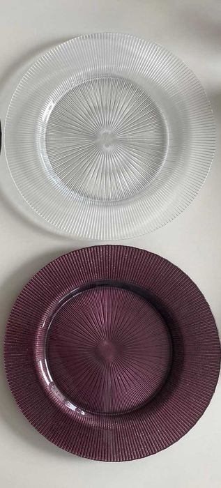 Farfurii suport pentru evenimente platouri sticla Dia. 33 cm