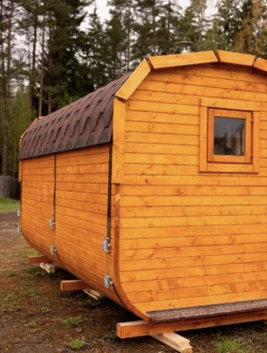 Баня бочка-квадро