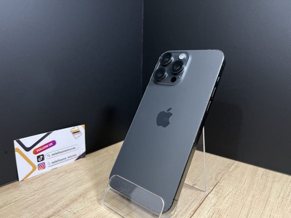 Iphone 15 Pro Max 256Gb Black Titanium Second-Hand Bun 3 ani garanție,