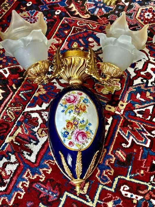 Spectaculoase aplice Sevres-portelan-bronz-alama-70x50-Franta