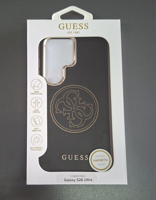 Силикон Guess за Samsung Galaxy S26 Ultra Гръб с кожен дизайн