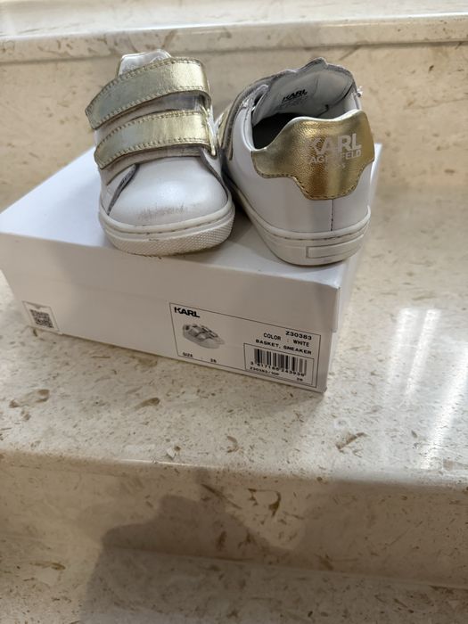 Детски кожени сникърси Karl lagerfeld