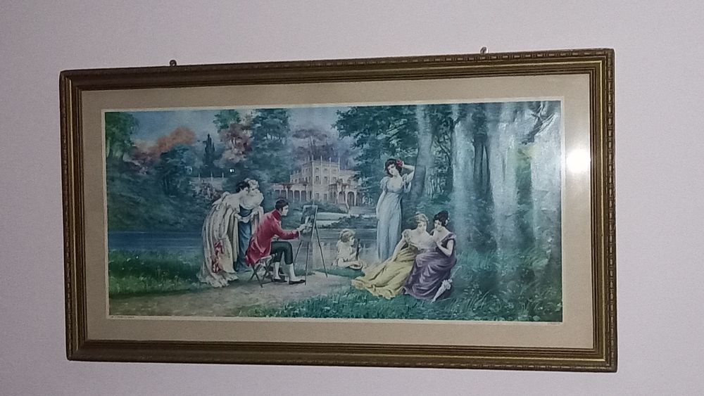 Vand picturi pe panza și litografii inramate frumos,superbe,stare perfecta