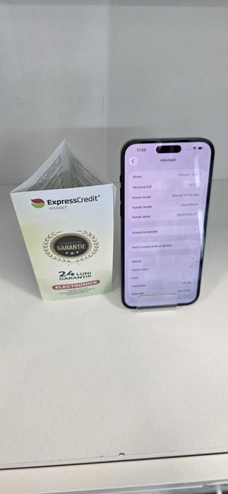 Iphone 14 Pro Max 128  (Ag8 Tudor1/B74578) – Garantie 2 Ani!