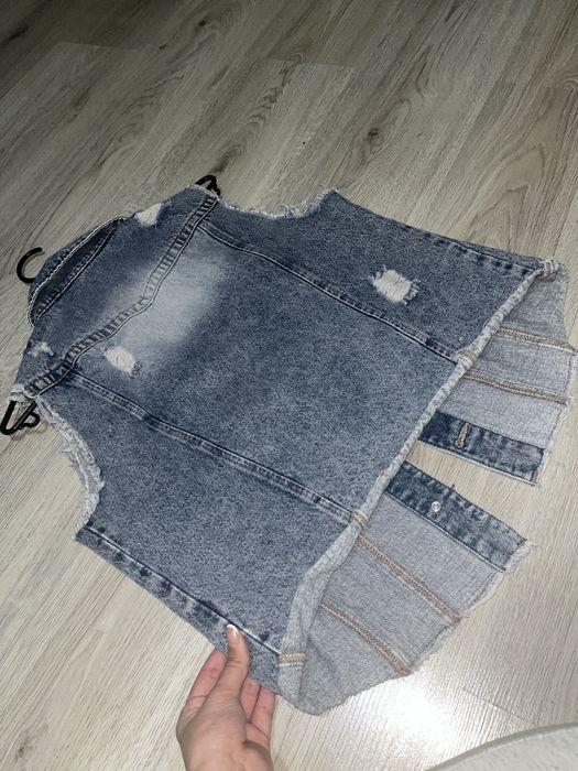 Дамски дънков елек